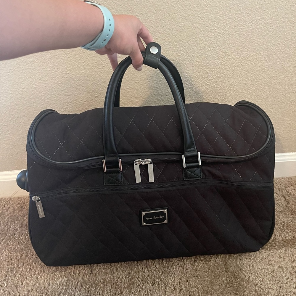 Vera Bradley all black rolling bag